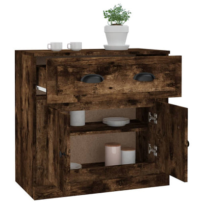 vidaXL Sideboard Smoked Oak 70x35.5x67.5 cm Engineered Wood 5