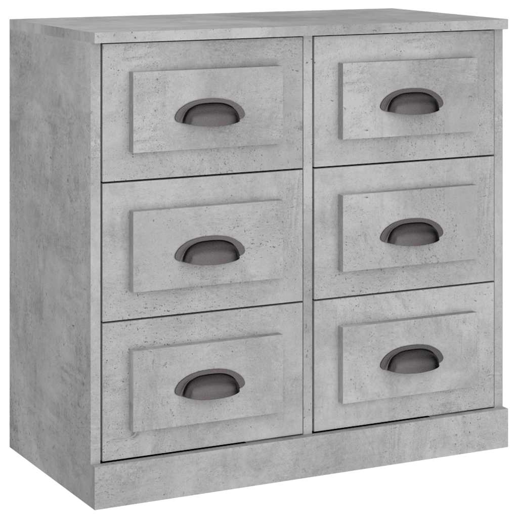 vidaXL Sideboard Concrete Grey 70x35.5x67.5 cm Engineered Wood 2