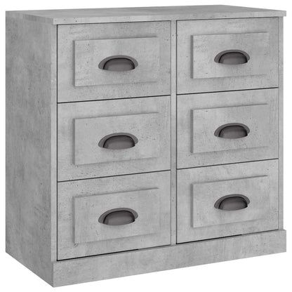 vidaXL Sideboard Concrete Grey 70x35.5x67.5 cm Engineered Wood 2
