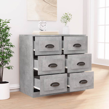vidaXL Sideboard Concrete Grey 70x35.5x67.5 cm Engineered Wood 3