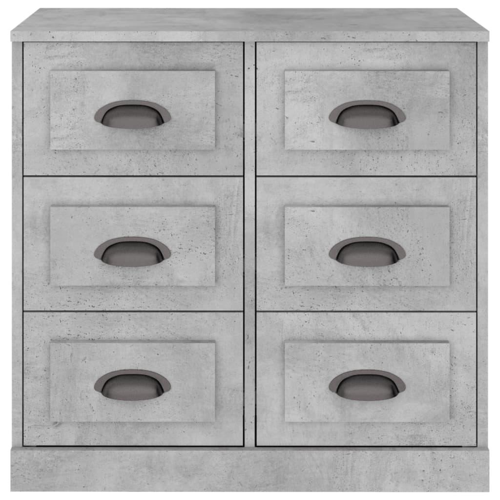 vidaXL Sideboard Concrete Grey 70x35.5x67.5 cm Engineered Wood 6