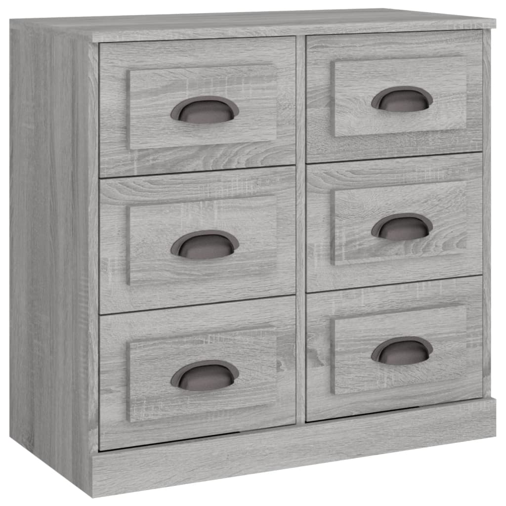 vidaXL Sideboard Grey Sonoma 70x35.5x67.5 cm Engineered Wood 2