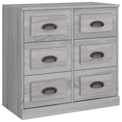 vidaXL Sideboard Grey Sonoma 70x35.5x67.5 cm Engineered Wood 2