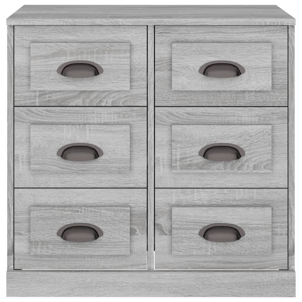 vidaXL Sideboard Grey Sonoma 70x35.5x67.5 cm Engineered Wood 6