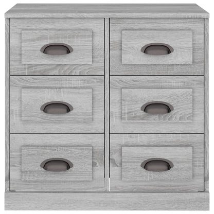 vidaXL Sideboard Grey Sonoma 70x35.5x67.5 cm Engineered Wood 6