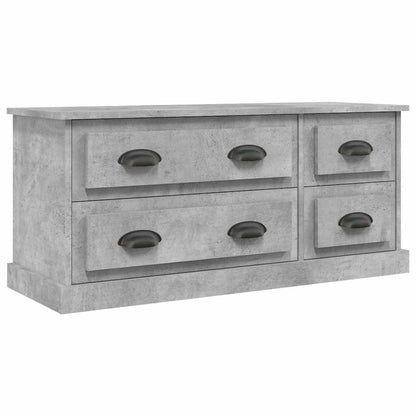 vidaXL TV Cabinet Concrete Grey 100x35.5x45 cm Engineered Wood 2