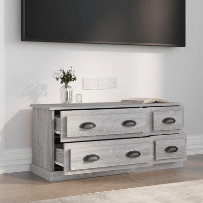 vidaXL TV Cabinet Grey Sonoma 100x35.5x45 cm Engineered Wood 3