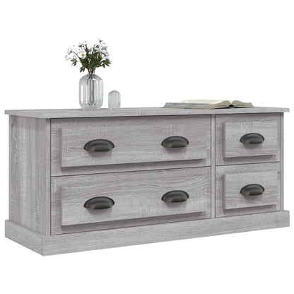 vidaXL TV Cabinet Grey Sonoma 100x35.5x45 cm Engineered Wood 4