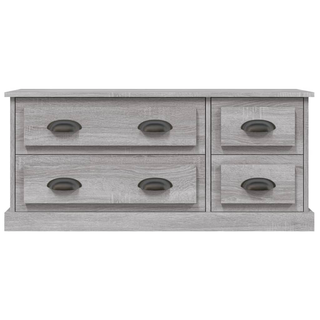 vidaXL TV Cabinet Grey Sonoma 100x35.5x45 cm Engineered Wood 6