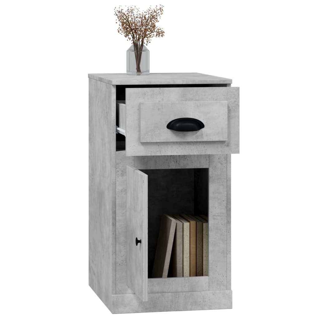vidaXL Side Cabinet with Drawer Concrete Grey 40x50x75 cm Engineered Wood 5