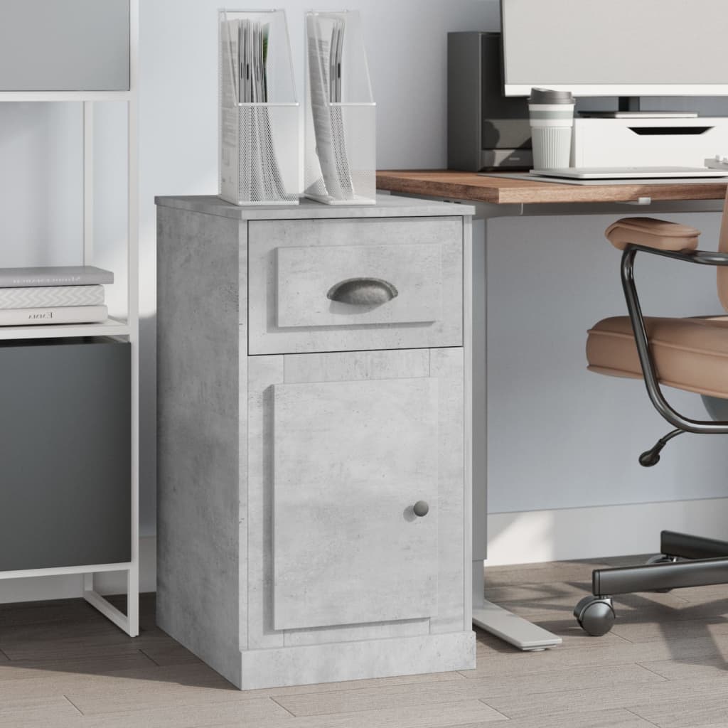 vidaXL Side Cabinet with Drawer Concrete Grey 40x50x75 cm Engineered Wood 1
