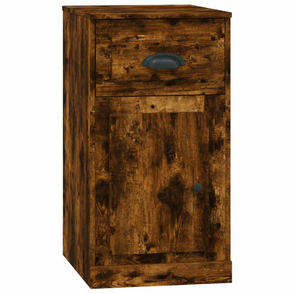 vidaXL Side Cabinet with Drawer Smoked Oak 40x50x75 cm Engineered Wood 2