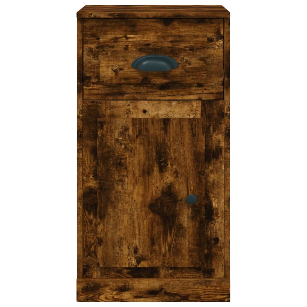 vidaXL Side Cabinet with Drawer Smoked Oak 40x50x75 cm Engineered Wood 6