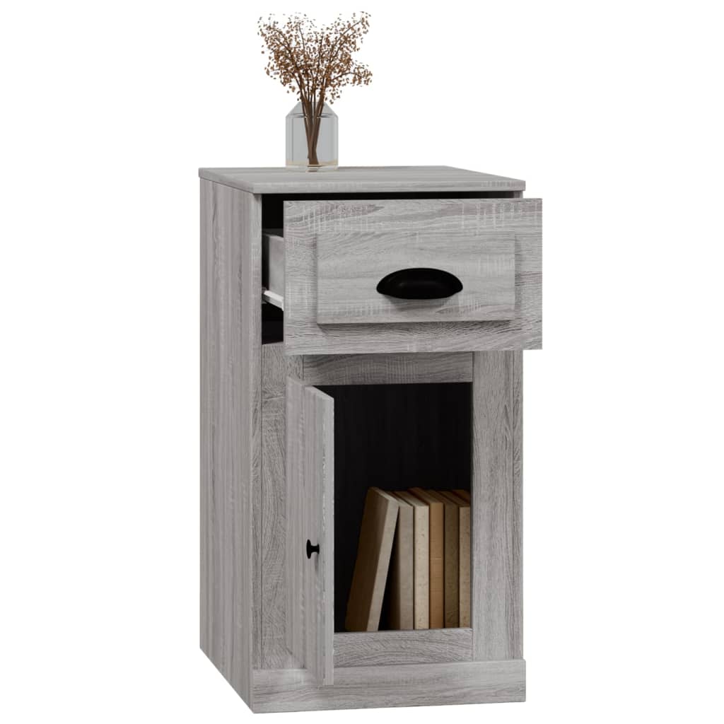 vidaXL Side Cabinet with Drawer Grey Sonoma 40x50x75 cm Engineered Wood 5