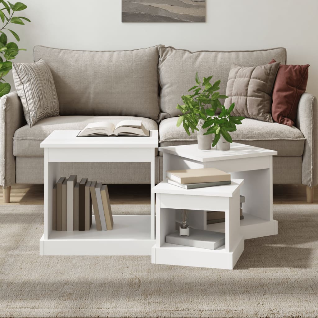 vidaXL Coffee Tables 3 pcs Engineered Wood