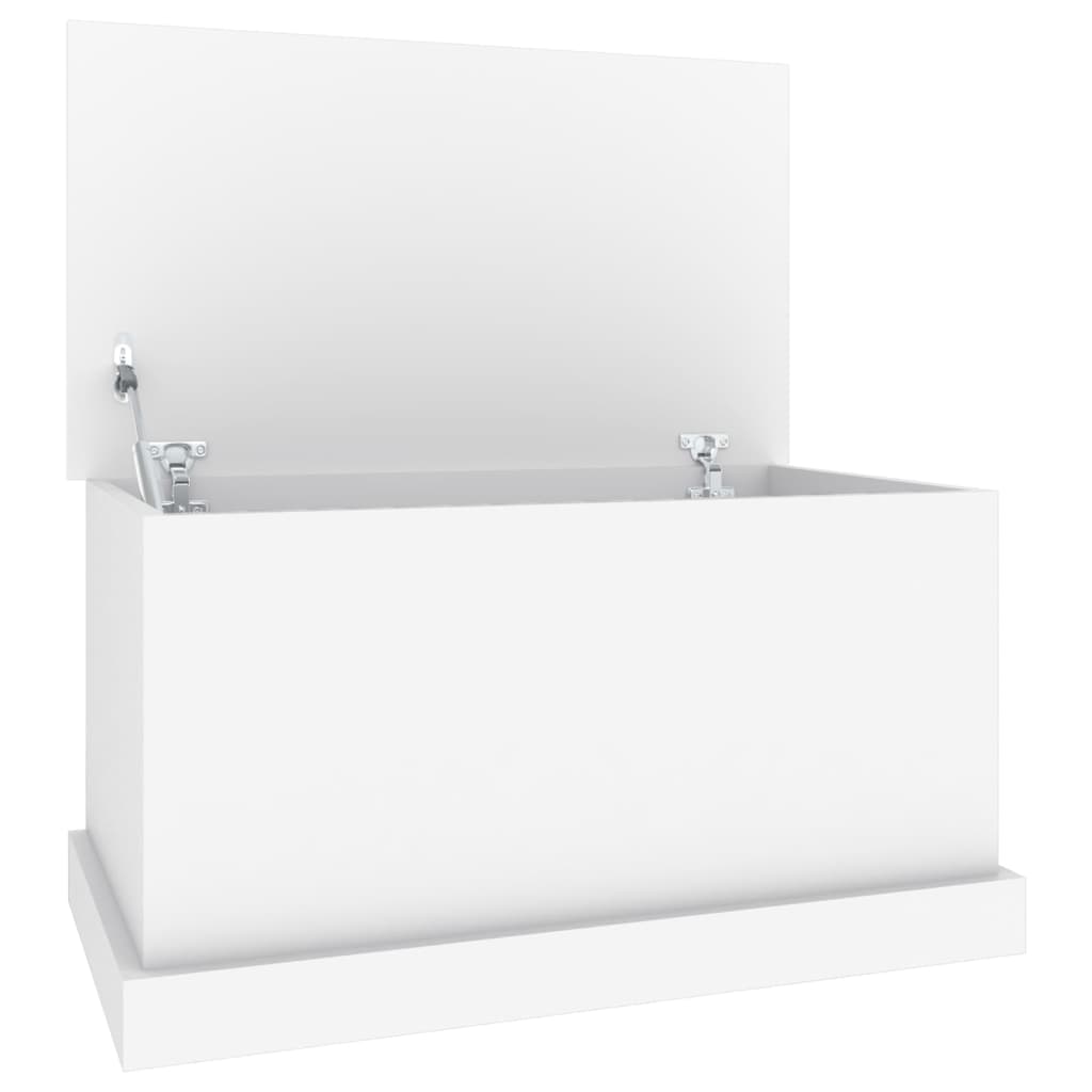 vidaXL Storage Box White 70x40x38 cm Engineered Wood 2