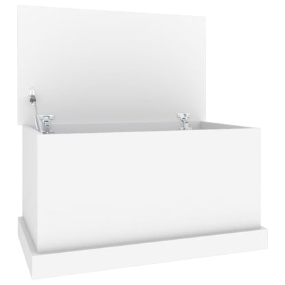 vidaXL Storage Box White 70x40x38 cm Engineered Wood 2