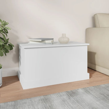 vidaXL Storage Box White 70x40x38 cm Engineered Wood 3