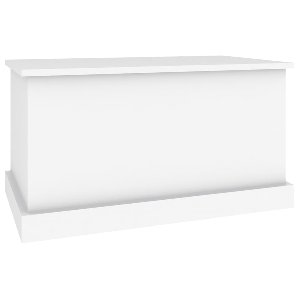 vidaXL Storage Box White 70x40x38 cm Engineered Wood 4