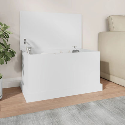 vidaXL Storage Box White 70x40x38 cm Engineered Wood 1