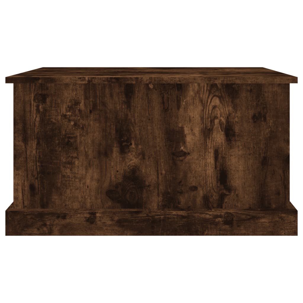 vidaXL Storage Box Smoked Oak 70x40x38 cm Engineered Wood 5