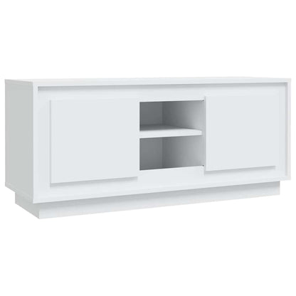 vidaXL TV Cabinet White 102x35x45 cm Engineered Wood 2