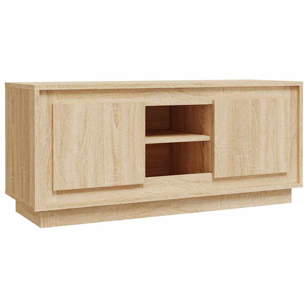 vidaXL TV Cabinet Sonoma Oak 102x35x45 cm Engineered Wood 2
