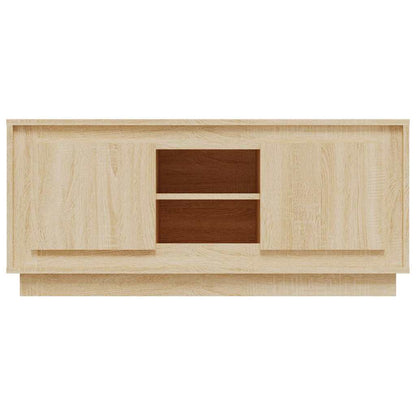vidaXL TV Cabinet Sonoma Oak 102x35x45 cm Engineered Wood 6