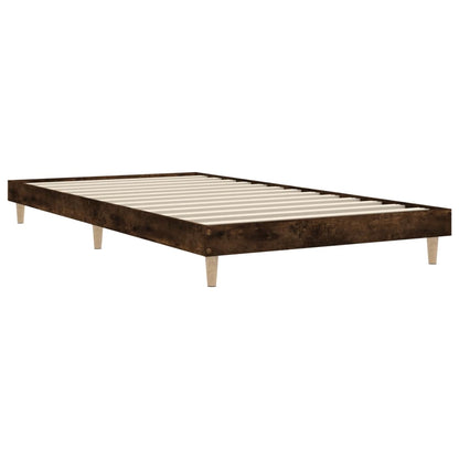 vidaXL Bed Frame without Mattress Smoked Oak 90x200 cm Engineered Wood 3