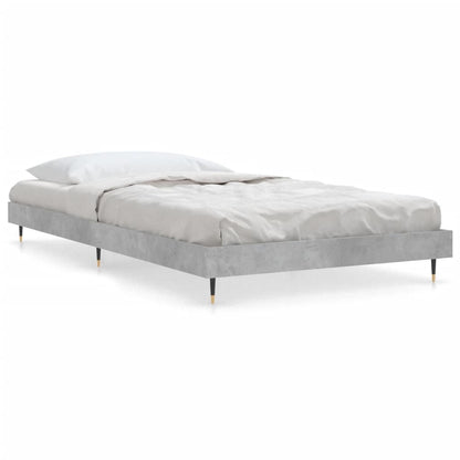 vidaXL Bed Frame without Mattress Concrete Grey 100x200 cm 2