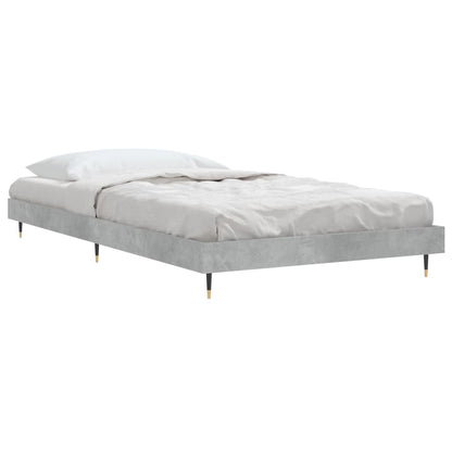 vidaXL Bed Frame without Mattress Concrete Grey 100x200 cm 4