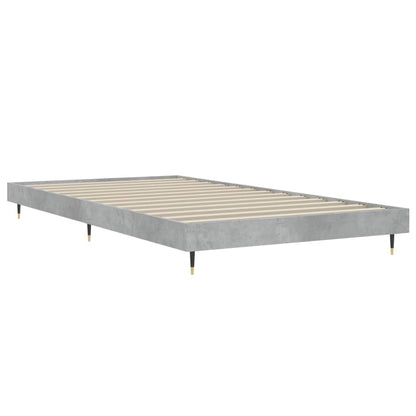 vidaXL Bed Frame without Mattress Concrete Grey 100x200 cm 5