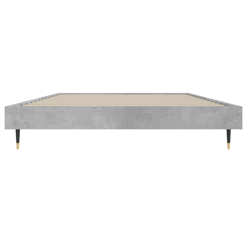 vidaXL Bed Frame without Mattress Concrete Grey 100x200 cm 6