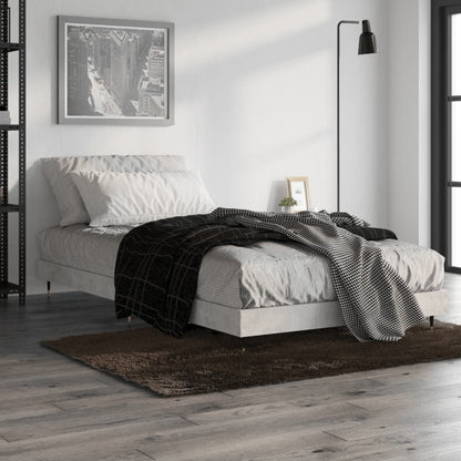 vidaXL Bed Frame without Mattress Concrete Grey 100x200 cm 1