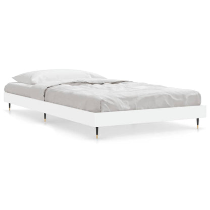 vidaXL Bed Frame without Mattress White 90x200 cm Engineered Wood 2