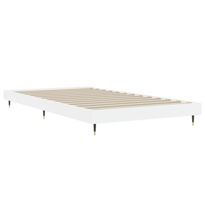 vidaXL Bed Frame without Mattress White 90x200 cm Engineered Wood 5