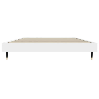 vidaXL Bed Frame without Mattress White 90x200 cm Engineered Wood 6