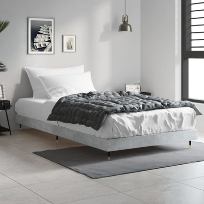 vidaXL Bed Frame without Mattress Concrete Grey 90x200 cm 3