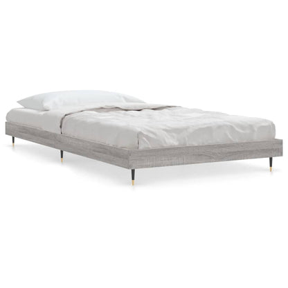 vidaXL Bed Frame without Mattress Grey Sonoma 90x200 cm Engineered Wood 2