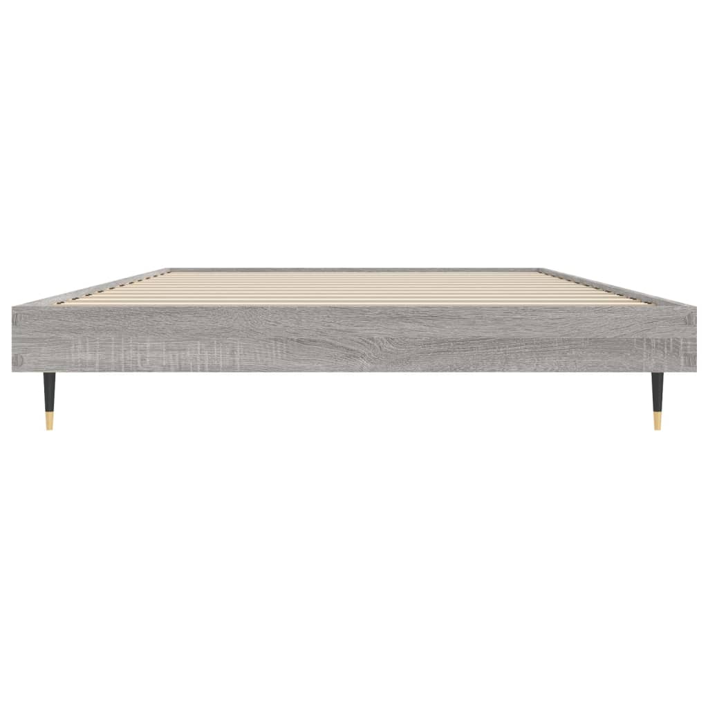 vidaXL Bed Frame without Mattress Grey Sonoma 90x200 cm Engineered Wood 6