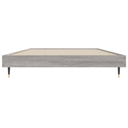 vidaXL Bed Frame without Mattress Grey Sonoma 90x200 cm Engineered Wood 6