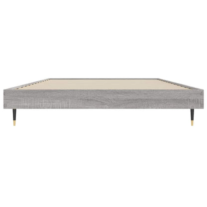 vidaXL Bed Frame without Mattress Grey Sonoma 90x190 cm Single Engineered Wood 6
