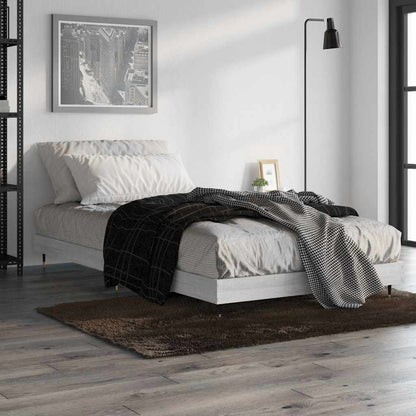 vidaXL Bed Frame without Mattress Grey Sonoma 90x190 cm Single Engineered Wood 1