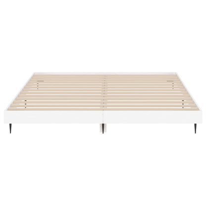 vidaXL Bed Frame without Mattress White 120x200 cm Engineered Wood 6