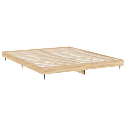 vidaXL Bed Frame without Mattress Sonoma Oak 120x200 cm Engineered Wood 5