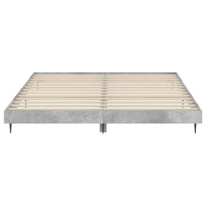 vidaXL Bed Frame without Mattress Concrete Grey 120x200 cm 6