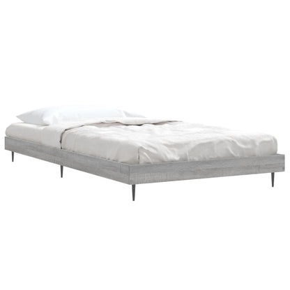 vidaXL Bed Frame without Mattress Grey Sonoma 100x200 cm Engineered Wood 3