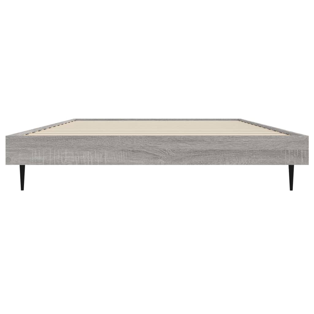 vidaXL Bed Frame without Mattress Grey Sonoma 100x200 cm Engineered Wood 6
