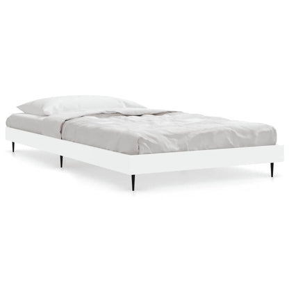 vidaXL Bed Frame without Mattress White 90x200 cm Engineered Wood 2