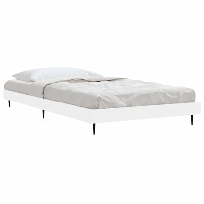 vidaXL Bed Frame without Mattress White 90x200 cm Engineered Wood 3